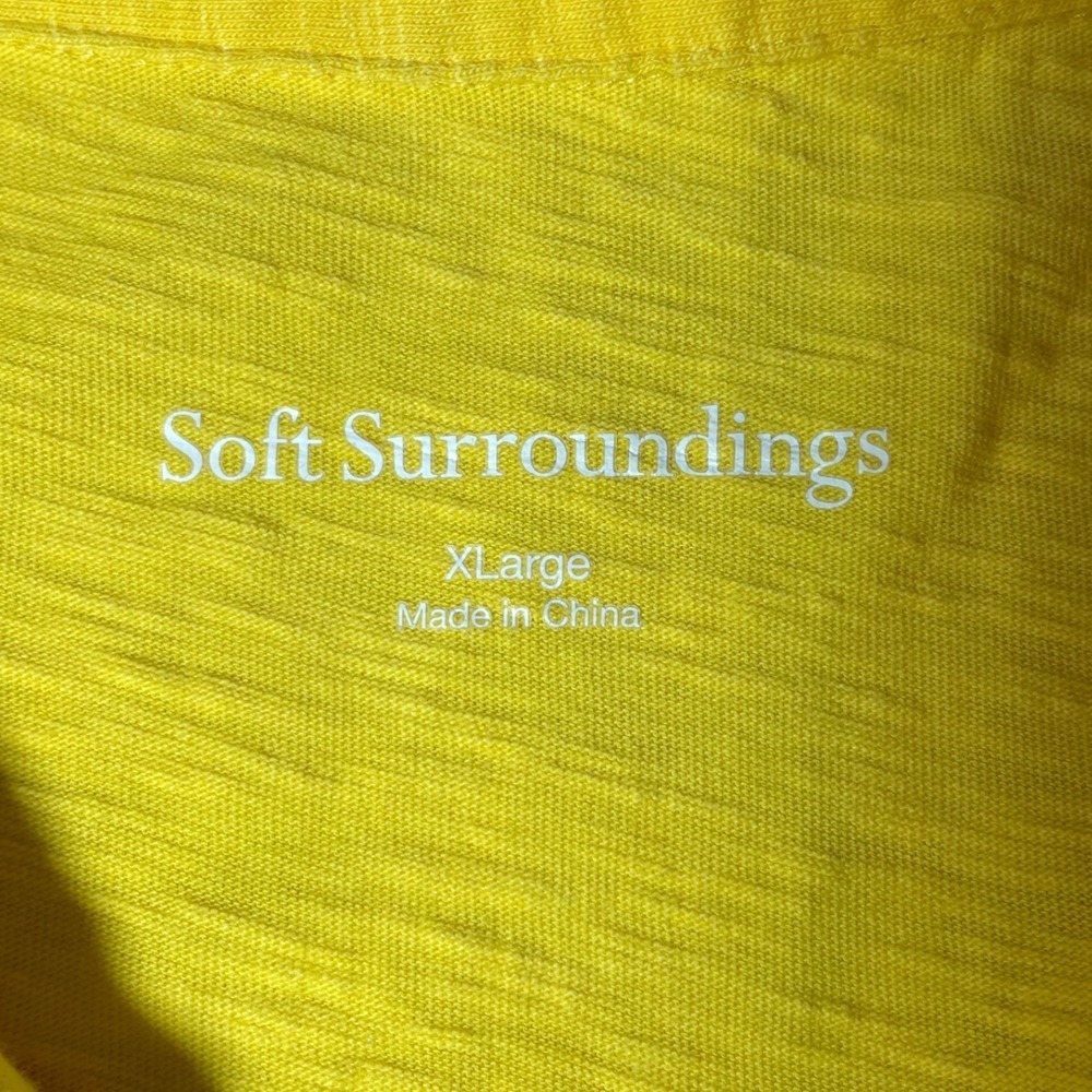 Soft Surroundings Danielle Button Yellow Sleevele… - image 6